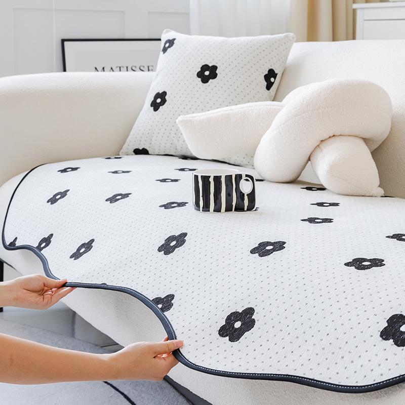 Irregular Chenille Sofa Cushion Four Seasons Universal Non-Slip Cushion Special-Shaped High-Grade Gradient Color Lazy Style Cover Cloth