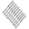 10PCS 3.175 X17mm Double Flutes Carbide Ball Nose End Mills CNC Bits