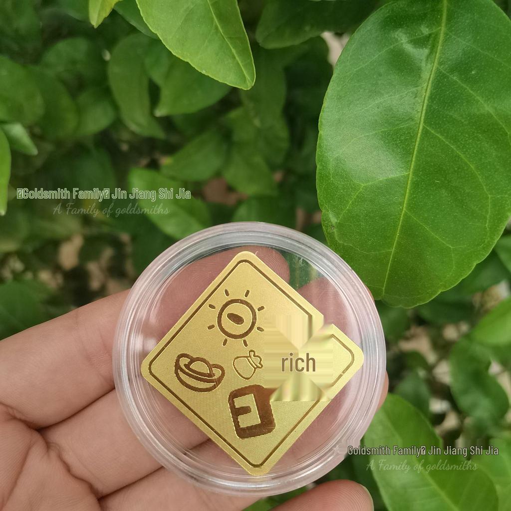 999 Guldfolie Mobilklistermärke - Inflödande Rikedom, Välståndsguden Födelsedagspresent