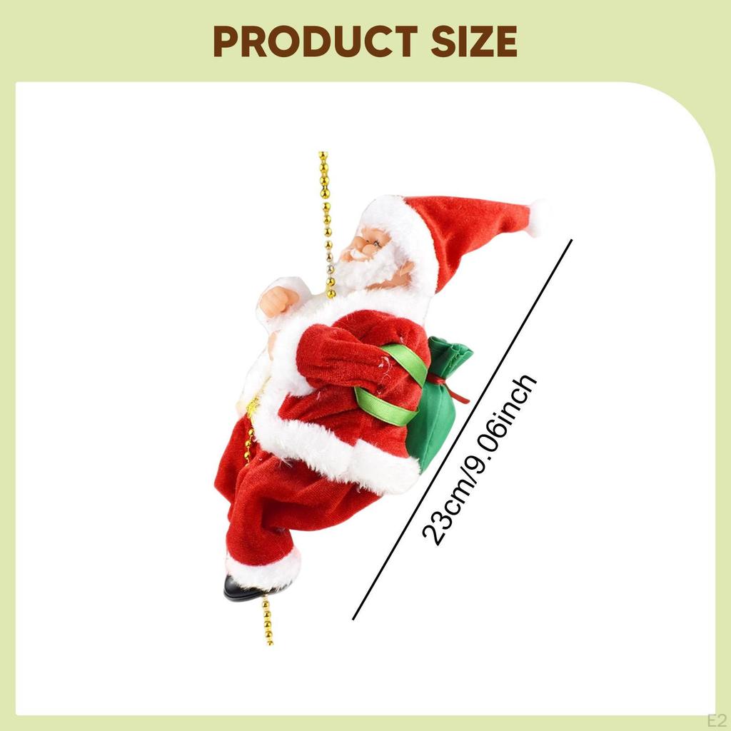 Electric Climbing Rope Santa Claus Christmas Ornament Animated On Beads for Indoor