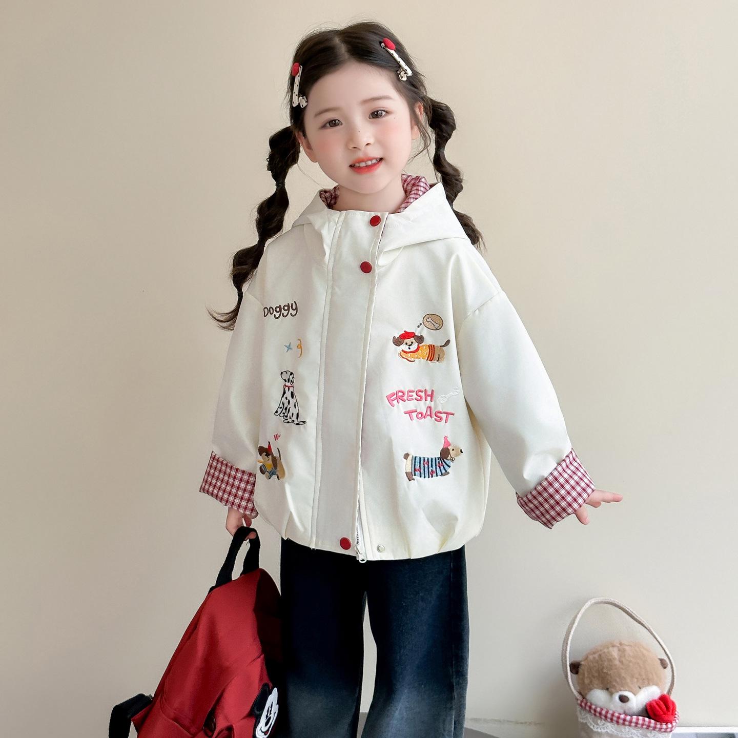 

Девичья куртка-ветровка с капюшоном и кардиган на весну/осень 2025 года 90 cm абрикосовый