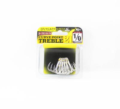 Shout 221-CS Curve Point Treble Hook Medium Gauge Size 1/0 (9678)