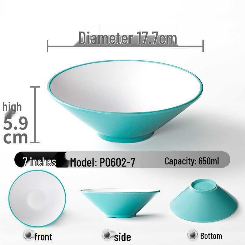 Large Melamine Dòulì Noodle Bowl - 8-inch Commercial Soup, Mala Tang, Luosifen Bowl