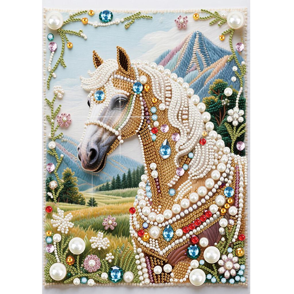 Animal Special Shaped DIY Partial Drill Pearl Gem Diamond Art Painting Kit Gift Art Craft Pearl Diamond Painting 11.81x15.75in