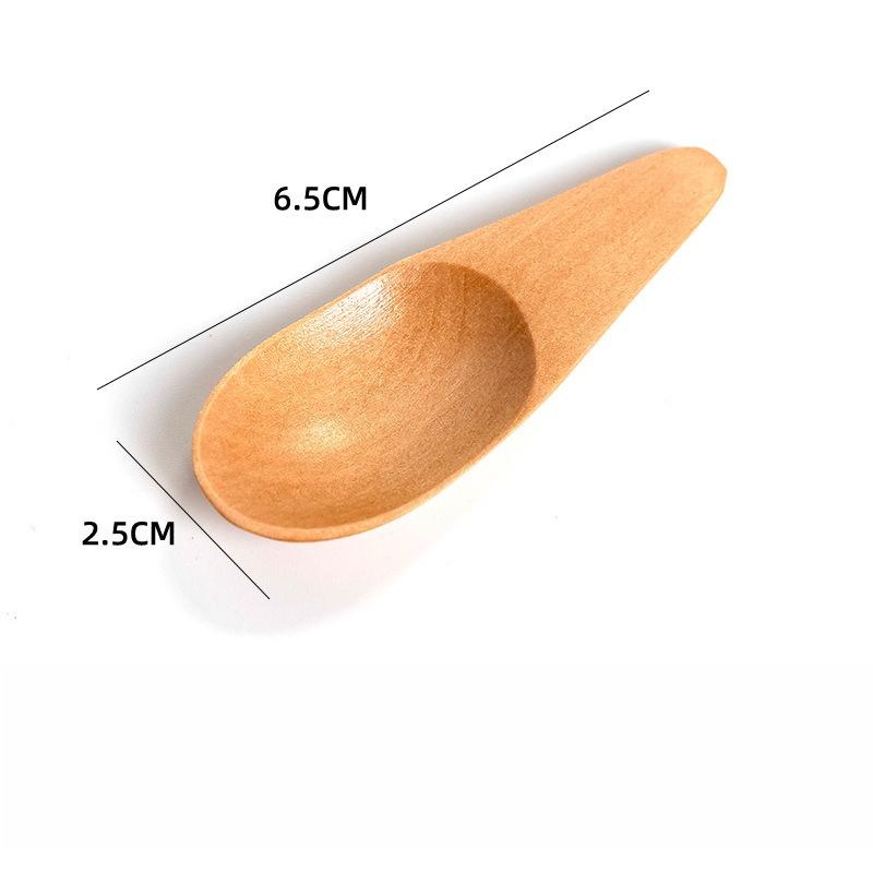 Mini Natural Wooden Cooking Tools Scoop Tea Honey Coffee Condiment Salt Sugar Spoon Household Kitchen Gadgets Spoons