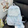 Schoolbag Korean Version Ins Small Fresh and Sweet Backpack Women's Large Capacity Simple and Versatile Student Schoolbag Fashionable Casual Backpack
