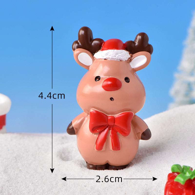 Charming Resin Christmas Reindeer Gift Box Diy Mini Landscape Decoration