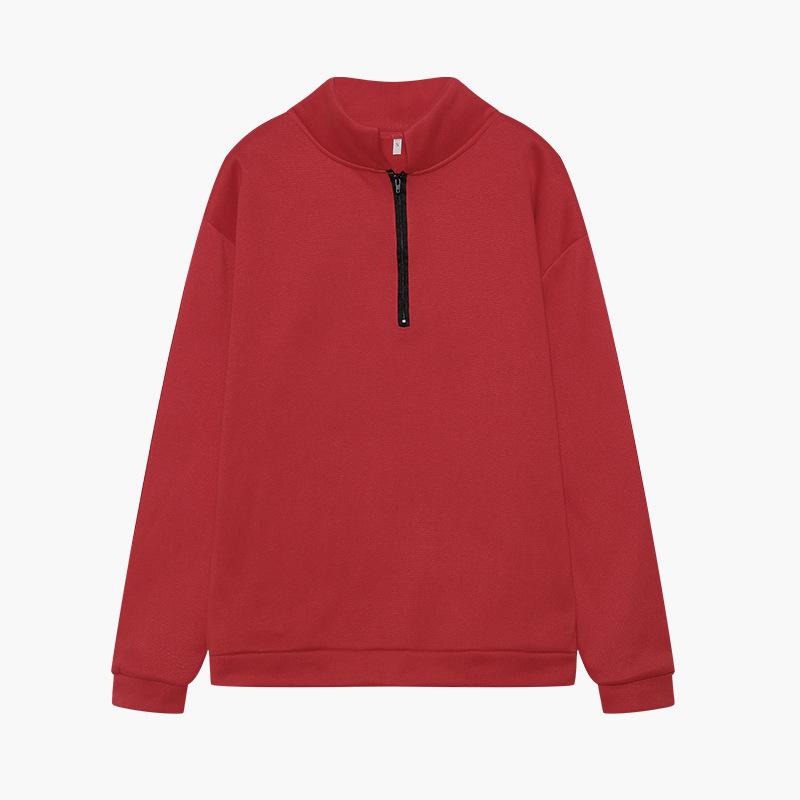 2024 Autumn Winter Women's Casual Half-Zip Pullover Long Sleeve Hoodie