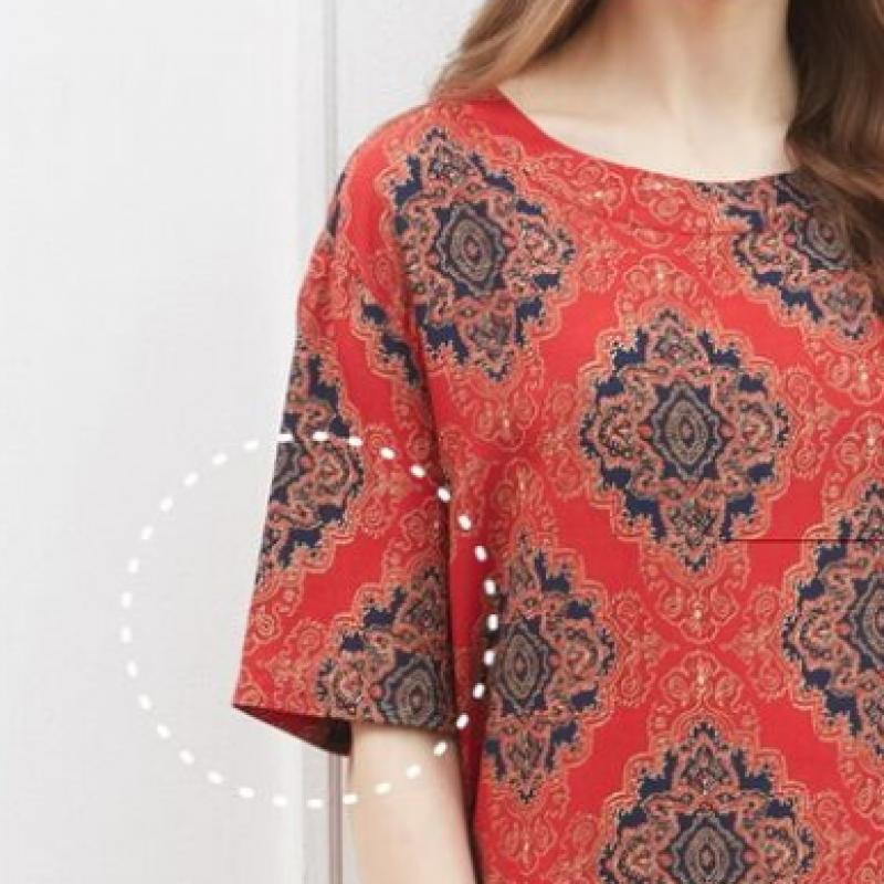 L Affair Red paisLey DRess Lwodg796 Re