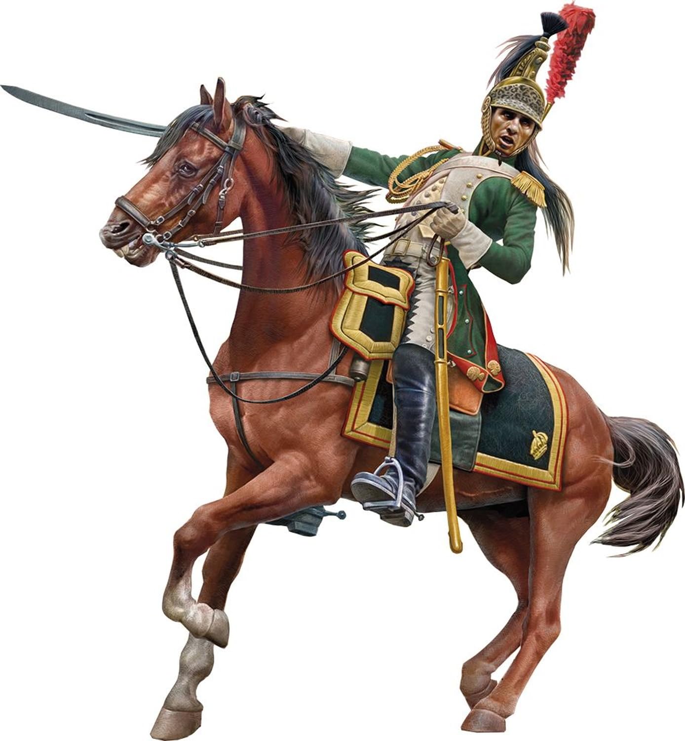 

Master Box 1/32 Scale French Dragoon Officer, Battle of Friedland, 1807, Napoleonic Plastic Model Kit MB32023 (Human)