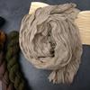 Retro Pleated Printed Scarf Luxury Brand Designer Long Shawl Wrap  For Spring Autumn Winter