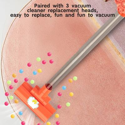Kids Vacuum Cleaner Toy Set Realistic Cordless Toddler Vacuum with Suction 3-in-1 Kids Cleaning Playset Pretend Play Toy for Boys Girls