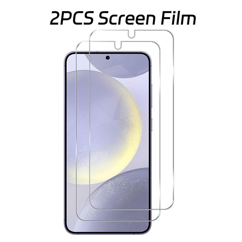 6-in-1 Glass For Samsung Galaxy S24 Ultra HD Anti-Scratch Tempered Glass Screen Protector Camera Lens S24 Plus Phone Front Film