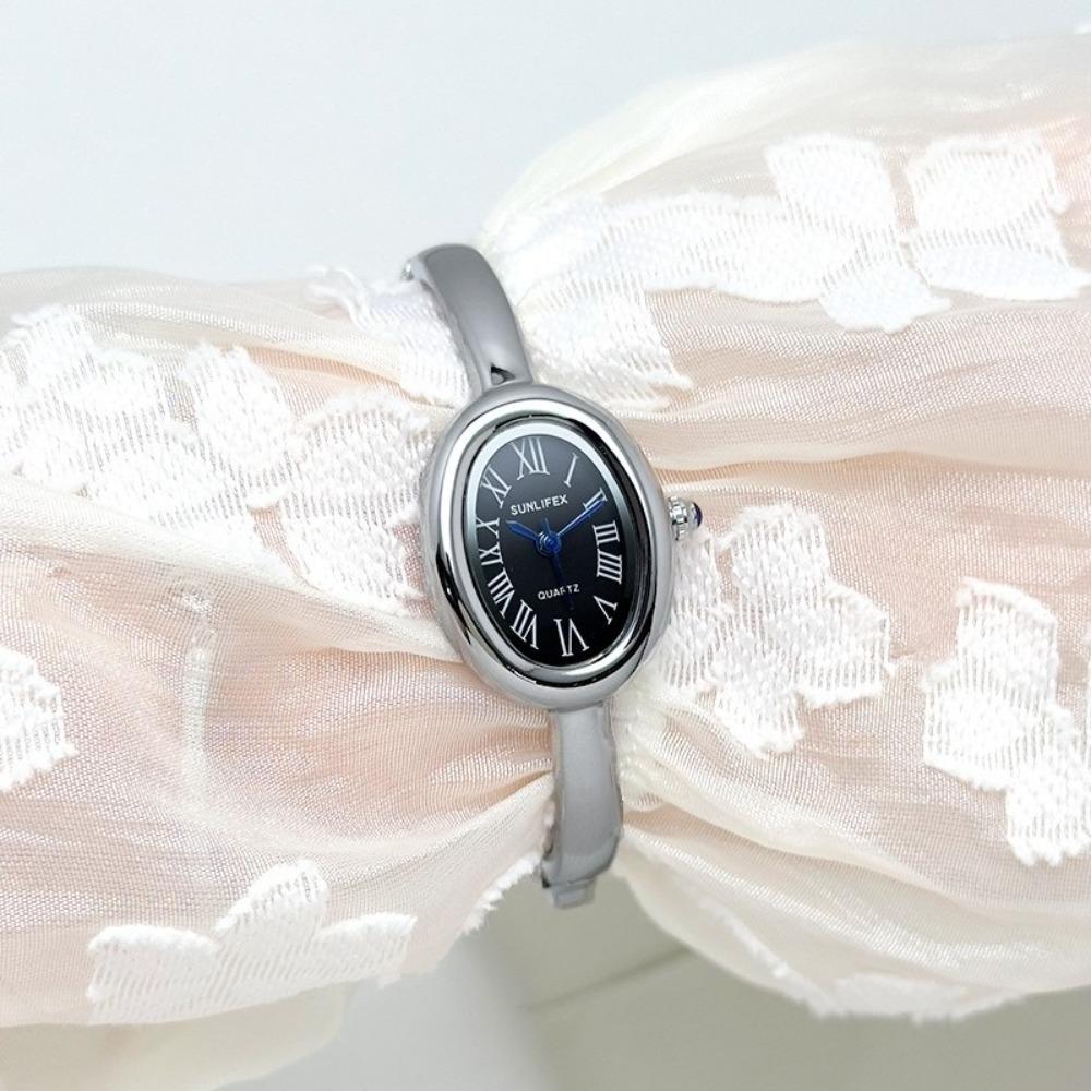 Roman Numerals Bracelet Watch Jewelry Clasp Diamond Decoration Quartz Wristwatch Quartz Stainless Steel Diamond Watch Girls