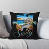 Sicily Italy Travel Adventure Square Pillowcase Polyester Linen Velvet Creative Zip Decorative Pillow Case Home Cushion Cover
