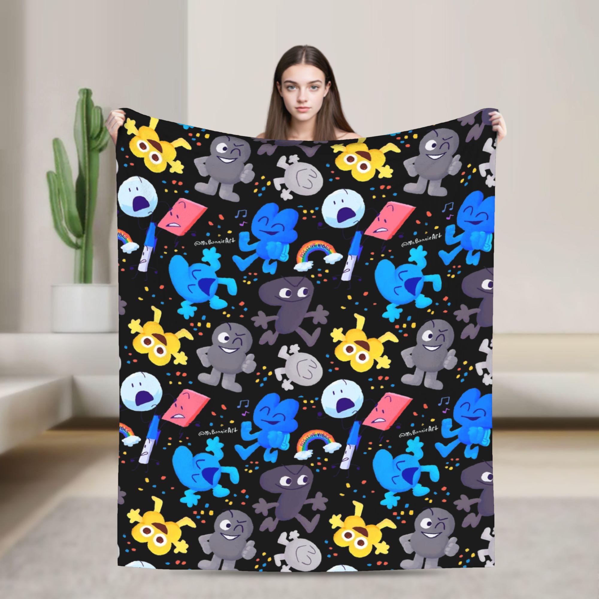 

BFDI Animated Web Series Blankets Flannel Awesome Breathable Throw Blanket for Chair Covering Sofa Spring/Autumn 150x200cm