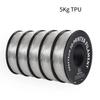 GEEETECH 5KG Transparent TPU Filament, Highly Elastic Flexible Material, Compatible with Most 3D Printers, 1.75mm Diameter