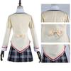 Puella Magi Madoka Magica School Uniform Cosplay Costume Full Set with Wig for Halloween Party