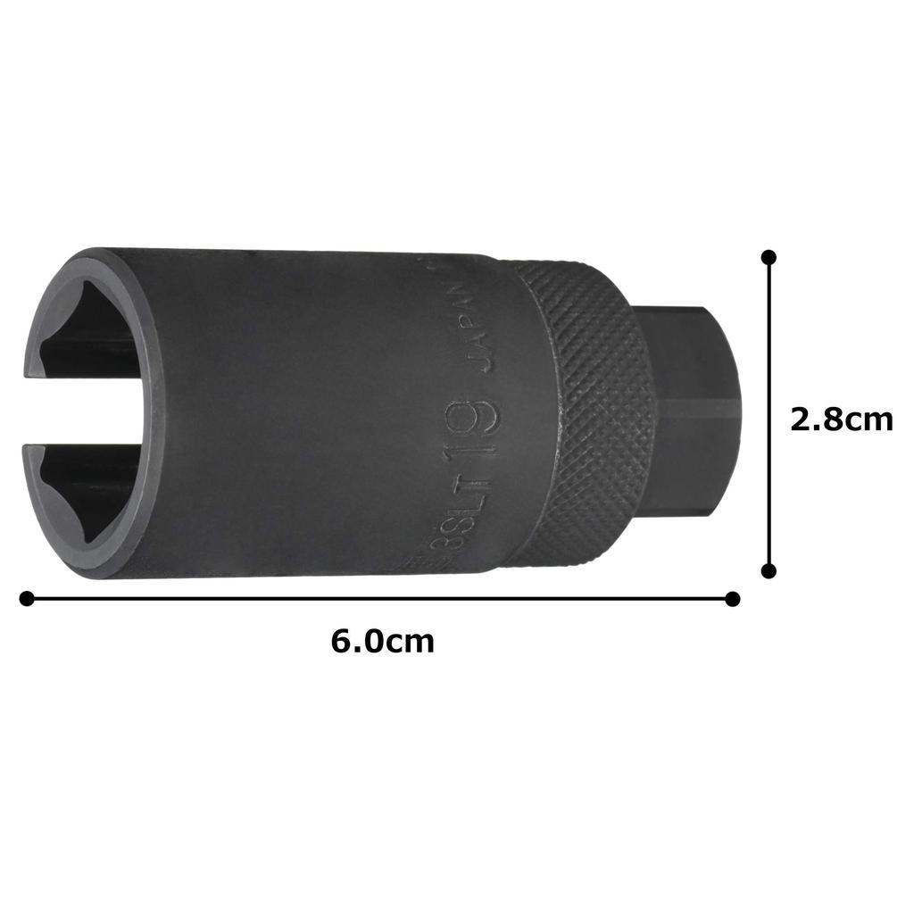 TONE Hexagonal Slotted 19mm Width 3SLT-19 Socket, 9.5mm (3/8") Drive,