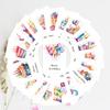 24pcs Cartoon Watercolor Greeting Cards with Envelopes, Handmade Birthday Party Invitations