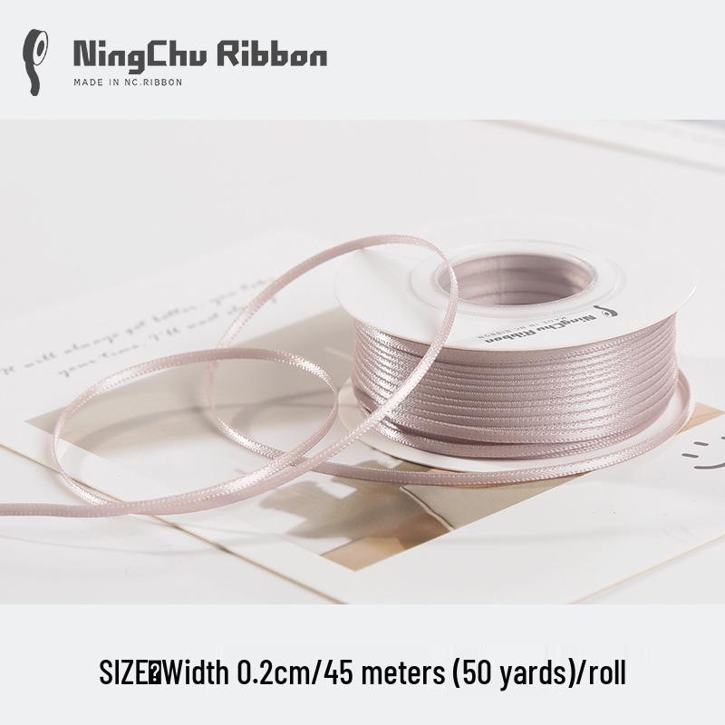 2mm Double-Sided Satin Ribbon Bookmark for Wedding Bows and Gift Wrapping