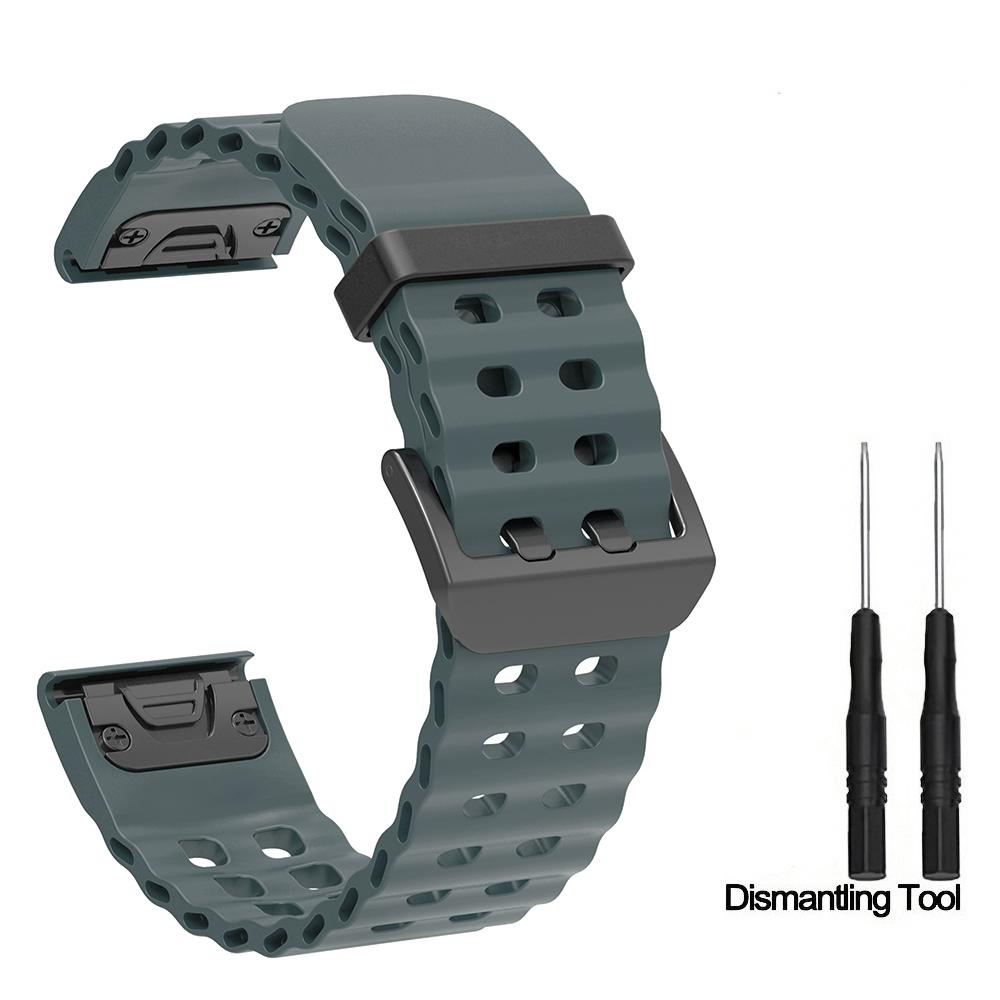 Silicone Watch Strap 26mm 22mm For QuickFit Garmin Band Fenix 8 7X 7 7S 6X 6 Pro 5 5X Epix 2 Forerunner 965 955 945 Instinct 2