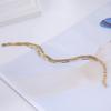 Paper Clip Chain Link Double Layers Bracelets For Women Men Gold Stainless Steel Bracelet Jewelry Friends Couple