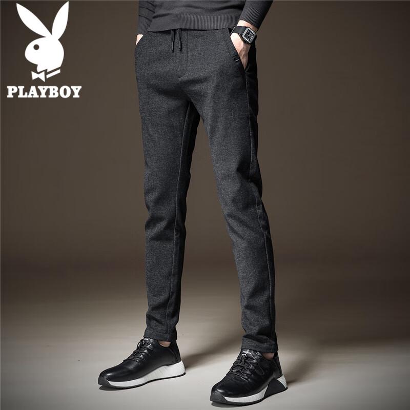 PLAYBOY Men's Straight-Leg Business Casual Pants for Autumn/Winter
