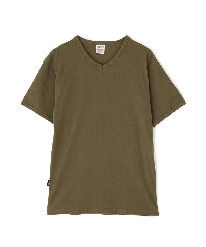 AVIREX DAILY RIB V-NECK TEE 6143501 Men's M Size 075 Olive