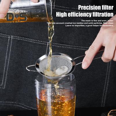 Corrosion Resistant Tea Strainer Quick Filtration Practical Mini Cocktail Tea Herb Fine Mesh Strainer