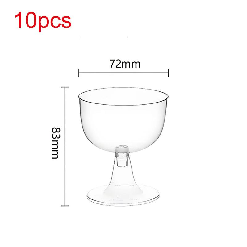 

10pcs Plastic Chocolate Cup For Party Disposable Cake Mousse Cup Wholesale Disposable Dessert Cup Round Mouth Yogurt Mousse Cake
