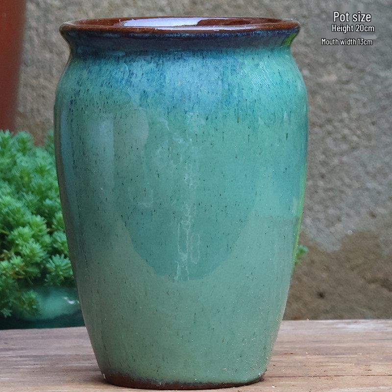 Sonderangebot: Retro Terrakotta Hoher Blumentopf für Sukkulenten oder Rettich