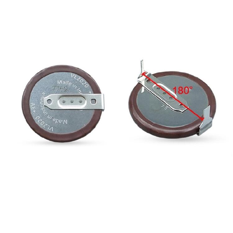 20mm Lithium Battery for Car Key Remote Control VL2020/HFN 3V 180 Degree Tab