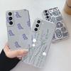 Transparente Hülle Für Samsung Galaxy S23 S 23 Ultra S23 Plus Hülle Cartoon Blumen Weiches TPU Stoßfest Funda Für Samsung S24+ Tasche