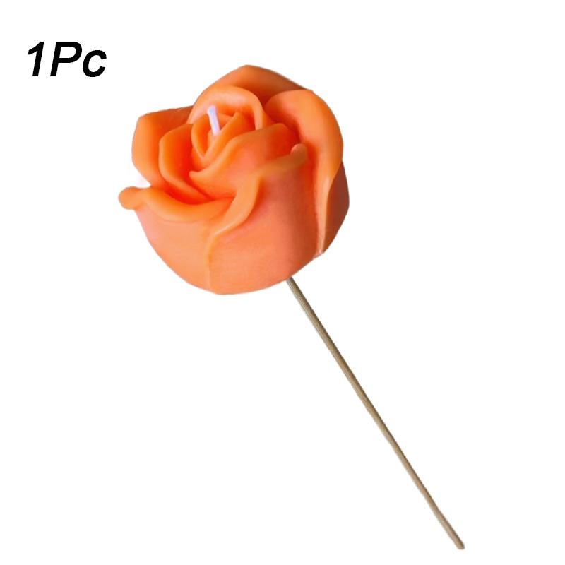 

1 шт. Романтический подарок на День святого Валентина Ароматические свечи Ручная работа Цветочная свеча в подарок Свеча из лепестков роз Центральный элемент 26 см