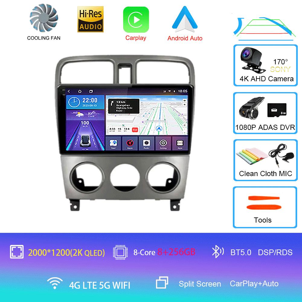 For Subaru Forester SG 2004 - 2008 Car Radio Android 14 Carplay Navigation GPS Multimedia Player 5GWiFi+4G Stereo 2 DIN BT Auto
