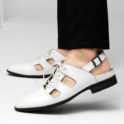 Fashion Summer Genuine Leather Men's Sandals Fashion Designer Styles Wedding Party Outdoor Leisure Business Men's Shoes Trendy Sandals