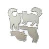 Corte de Metal Animal Gato Estêncil de Relevo Scrapbooking para Cartão