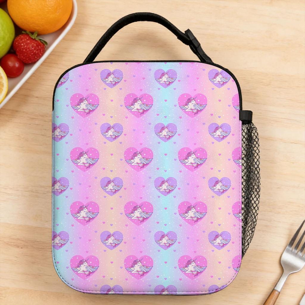 Cute Pastel Unicorn Lunch Bag For Child Graphic Design Travel Lunch Box Fashion Portable Oxford Cooler Bag