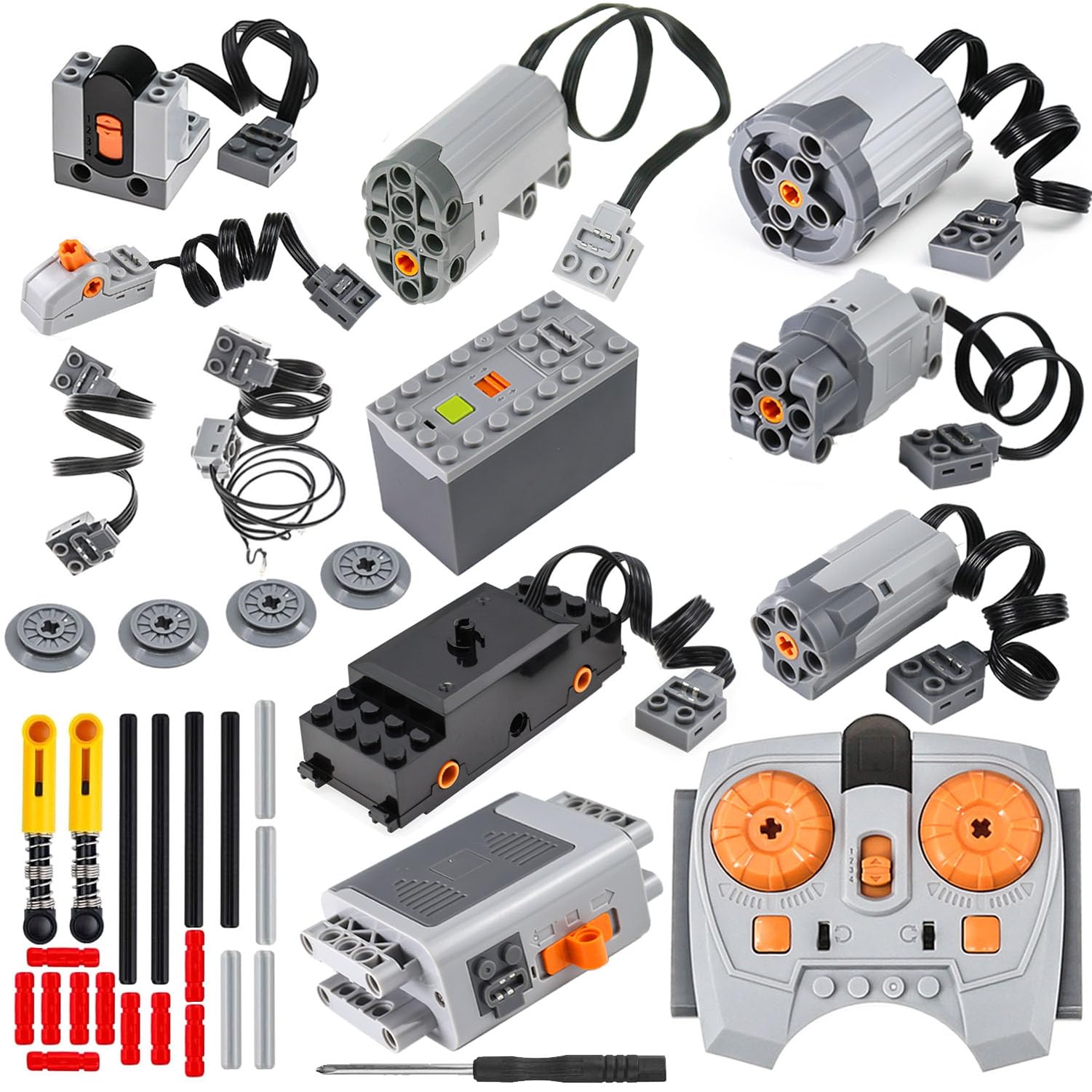 

BrickBounty 37 шт. Мотор Power Functions Мотор Технологические детали для STEM Сборное здание MOC Блок Комплект для функции управления, Комплект, Блоки,