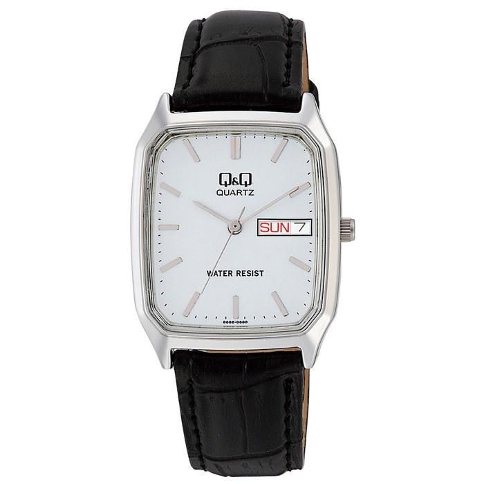 [Citizen Q&Q] Watch Analog Waterproof Date Day Leather Strap A182-301 Men s Silver Black (Square)