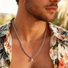 Вінтажна necklace з ініціалом для чоловіків, хлопчиків, з нержавіючої сталі, 26 літер A-Z, підвіска-літера, плетене мотузкове ланцюжок-комір, мінімалістичні ювелірні вироби, подарунок