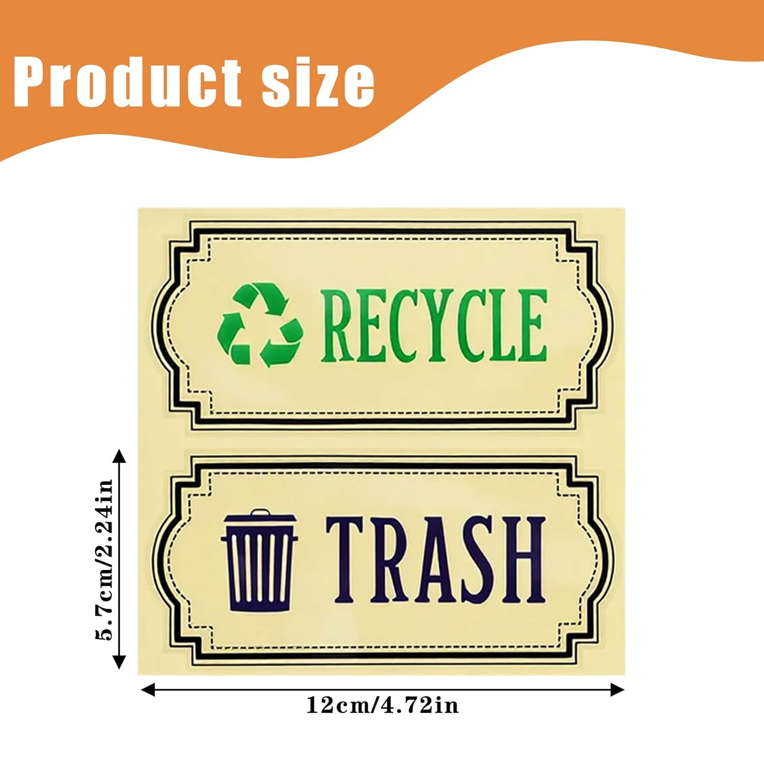 6Pcs Recycle Stickers for Trash Bins Self-Adhesive Recycling Bin Labels Trash Can Stickers Multicolor Recycling Signs Decals for Indoor Outdoor