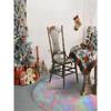 Tie Dye Fuzzy Rugs Anti Slip Floor Mat Soft Round Carpet Floor Rug for Bathroom