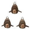Cute Grid Pattern Womens Mini Backpack With Polyester Lining For Casual Days