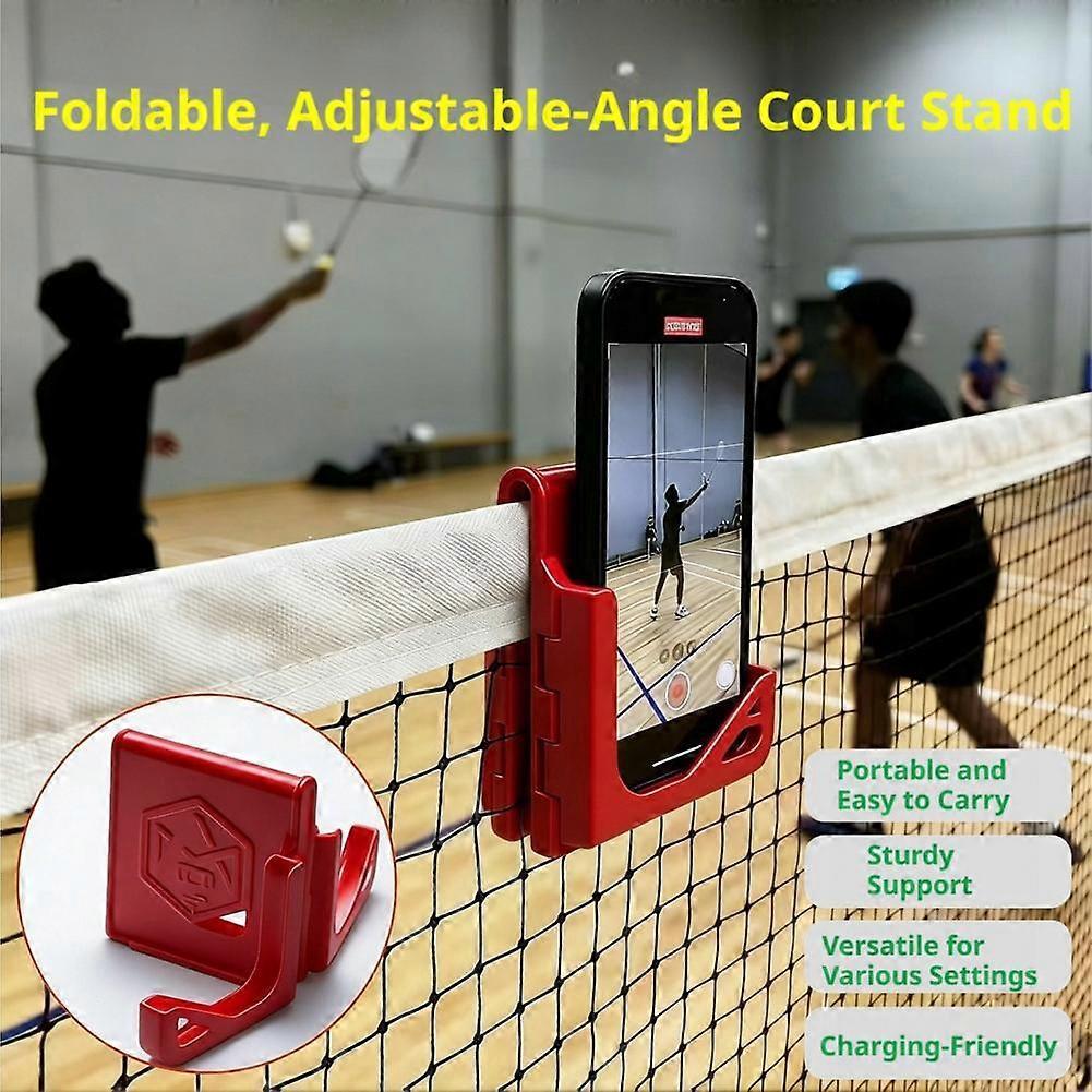 Folding Tennis & Badminton Net Phone Mount - Portable Camera Holder for Sports Recording