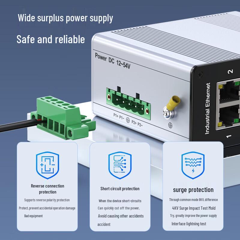 ADKON 8-Port 100Mbps Industrial PoE Switch