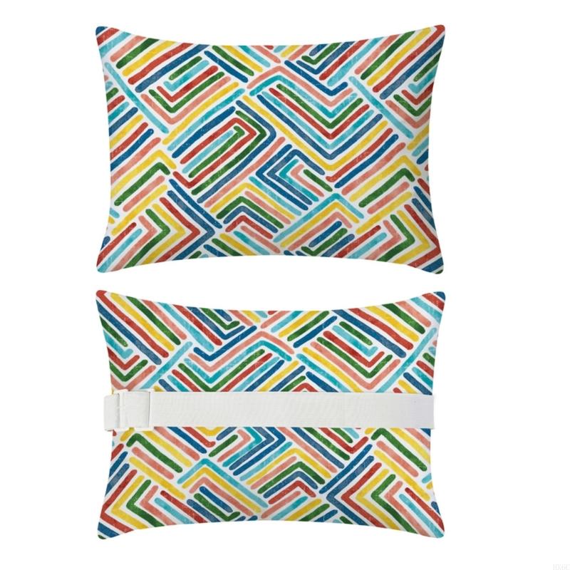 2Pcs Beach Pool Lounger Cushion Waterproof Headrest Pillow For Outdoor Furniture HX6C