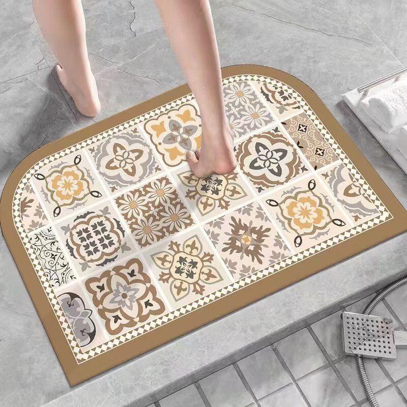 Bathroom Diatom Mud Mat Toilet, Entrance Door, Toilet Cartoon Non-slip Foot Pad Cushion