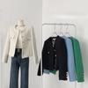Casaco curto elegante e chique coreano para escritório, feminino, outono, novo, high street, vintage, festa, casaco francês, sólido, todas as roupas da moda